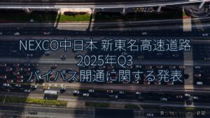 NEXCO中日本 新東名高速道路 2025年Q3 バイパス開通に関する発表（乗り物とインフラ新聞）