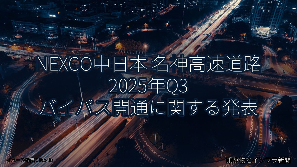 NEXCO中日本 名神高速道路 2025年Q3 バイパス開通に関する発表（乗り物とインフラ新聞）