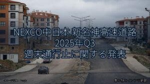 NEXCO中日本 新名神高速道路 2025年Q3 週末通行止に関する発表（乗り物とインフラ新聞）