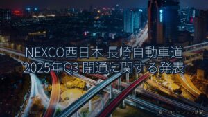 NEXCO西日本 長崎自動車道 2025年Q3 開通に関する発表（乗り物とインフラ新聞）