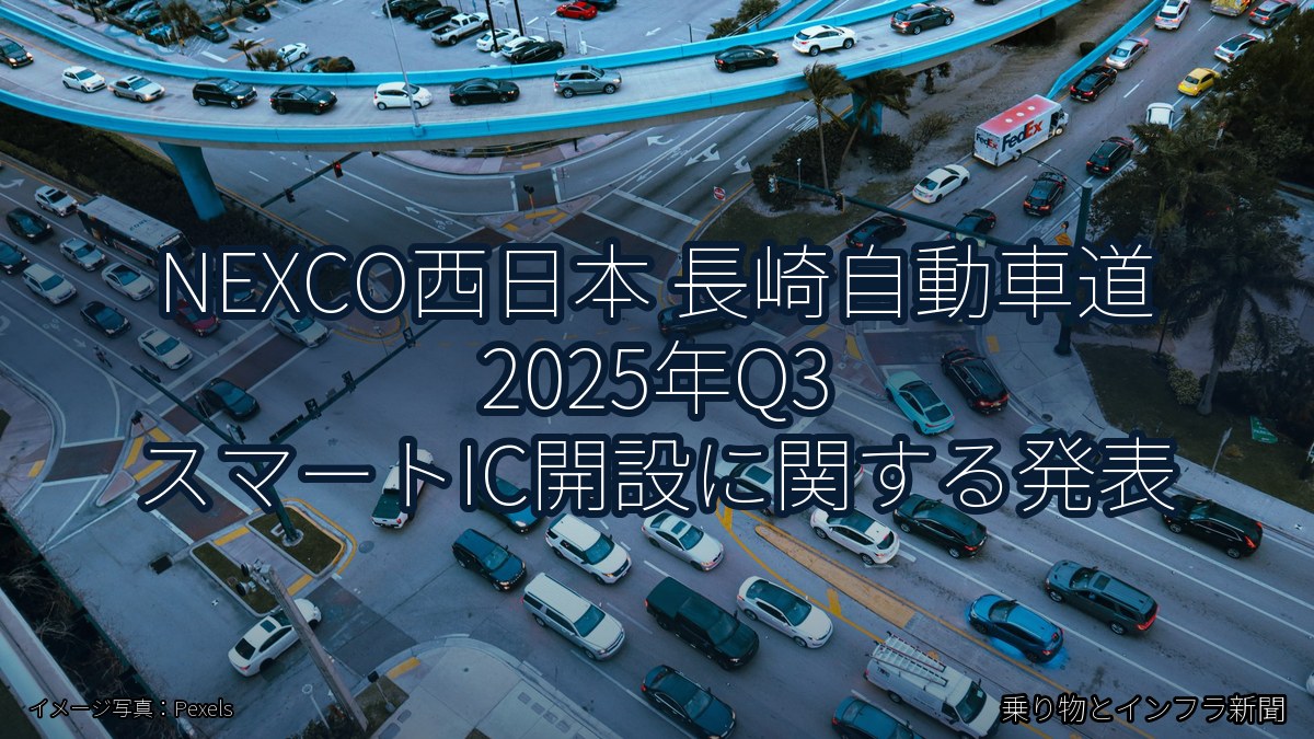 NEXCO西日本 長崎自動車道 2025年Q3 スマートIC開設に関する発表（乗り物とインフラ新聞）
