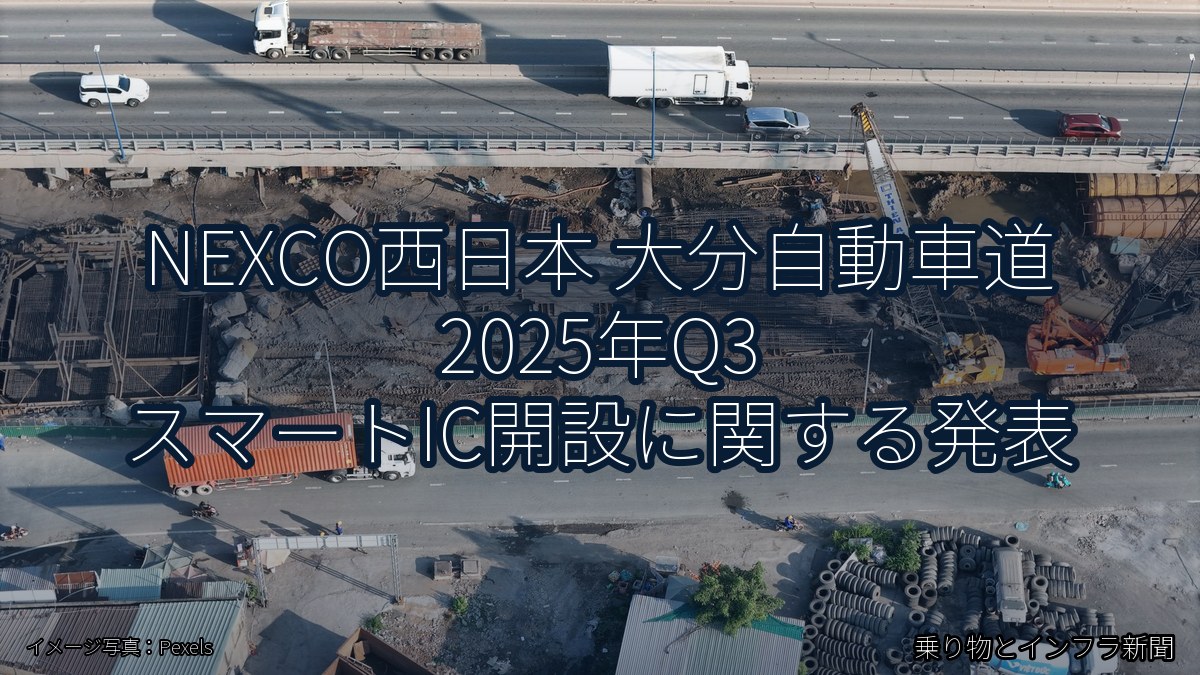 NEXCO西日本 大分自動車道 2025年Q3 スマートIC開設に関する発表（乗り物とインフラ新聞）