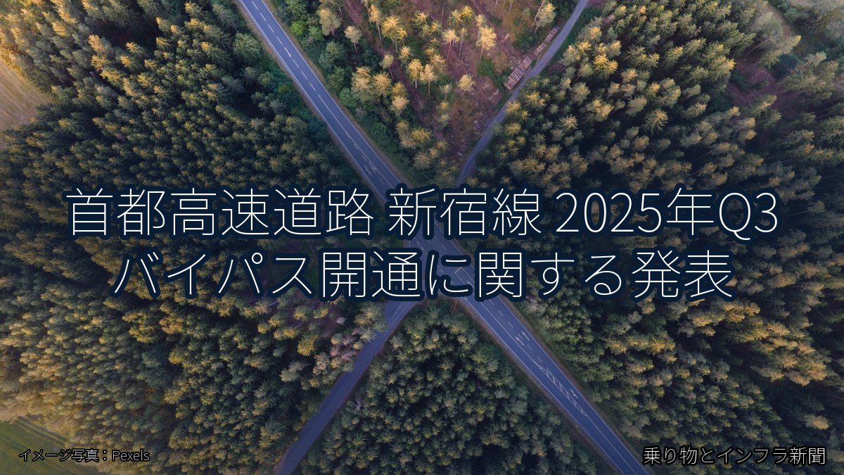 首都高速道路 新宿線 2025年Q3 バイパス開通に関する発表（乗り物とインフラ新聞）