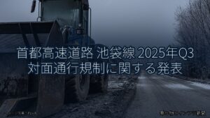 首都高速道路 池袋線 2025年Q3 対面通行規制に関する発表（乗り物とインフラ新聞）