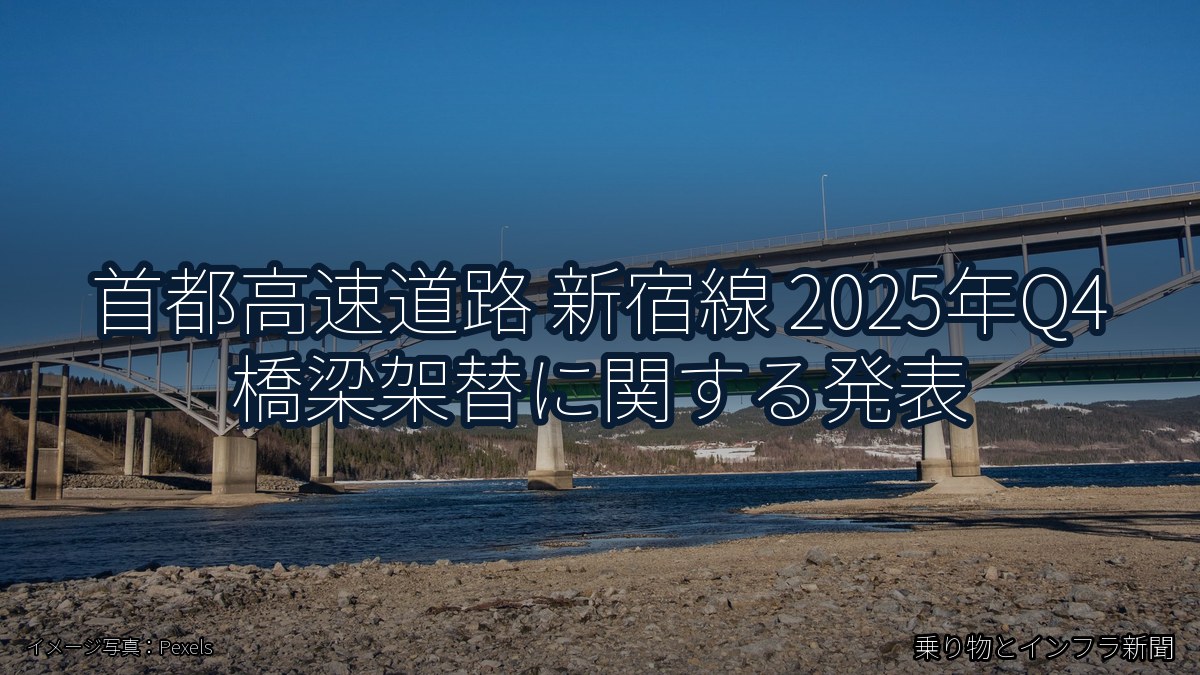 首都高速道路 新宿線 2025年Q4 橋梁架替に関する発表（乗り物とインフラ新聞）