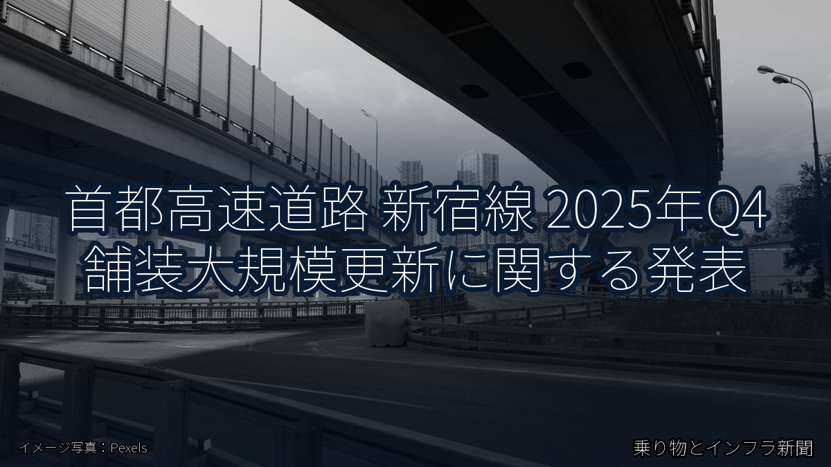 首都高速道路 新宿線 2025年Q4 舗装大規模更新に関する発表（乗り物とインフラ新聞）