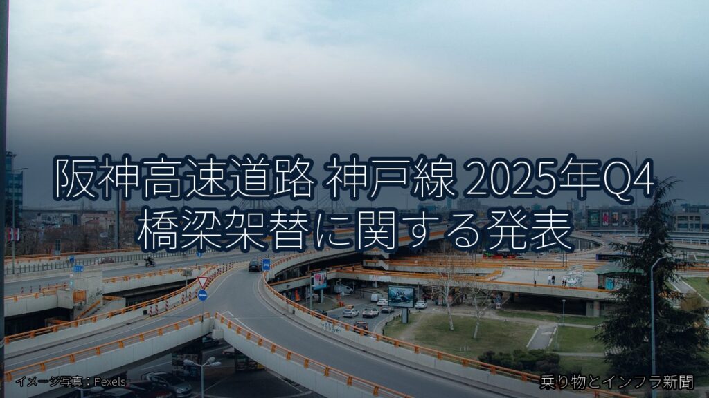 阪神高速道路 神戸線 2025年Q4 橋梁架替に関する発表（乗り物とインフラ新聞）