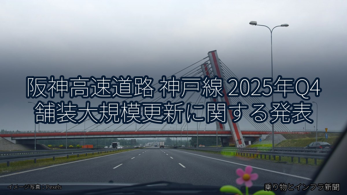 阪神高速道路 神戸線 2025年Q4 舗装大規模更新に関する発表（乗り物とインフラ新聞）