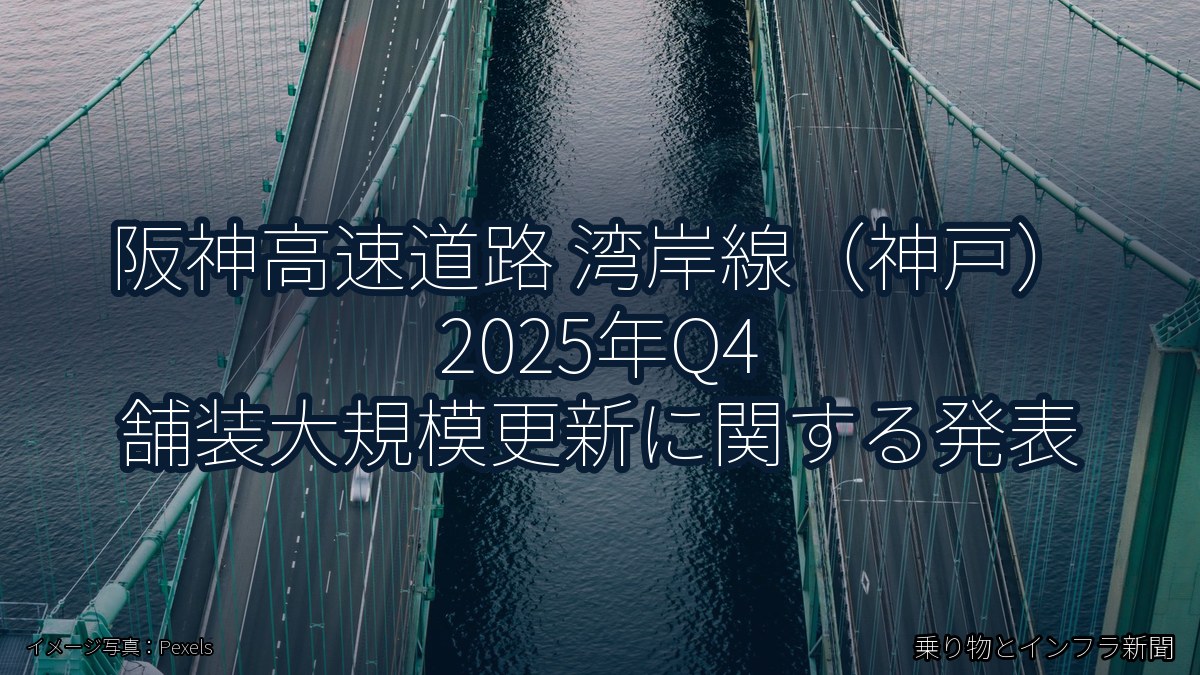 阪神高速道路 湾岸線（神戸） 2025年Q4 舗装大規模更新に関する発表（乗り物とインフラ新聞）