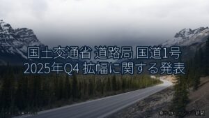 国土交通省 道路局 国道1号 2025年Q4 拡幅に関する発表（乗り物とインフラ新聞）
