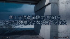 国土交通省 道路局 国道1号 2025年Q4 橋梁架替に関する発表（乗り物とインフラ新聞）