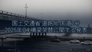 国土交通省 道路局 国道2号 2025年Q4 橋梁架替に関する発表（乗り物とインフラ新聞）