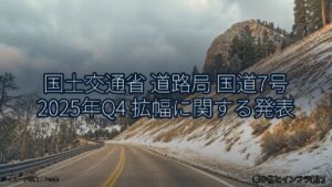 国土交通省 道路局 国道7号 2025年Q4 拡幅に関する発表（乗り物とインフラ新聞）