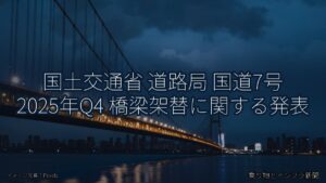 国土交通省 道路局 国道7号 2025年Q4 橋梁架替に関する発表（乗り物とインフラ新聞）