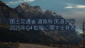 国土交通省 道路局 国道17号 2025年Q4 拡幅に関する発表（乗り物とインフラ新聞）
