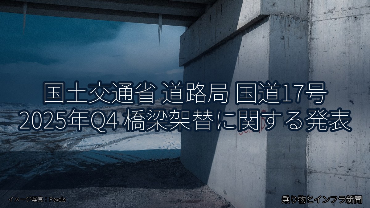 国土交通省 道路局 国道17号 2025年Q4 橋梁架替に関する発表（乗り物とインフラ新聞）
