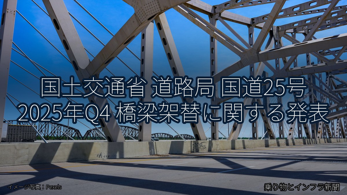 国土交通省 道路局 国道25号 2025年Q4 橋梁架替に関する発表（乗り物とインフラ新聞）