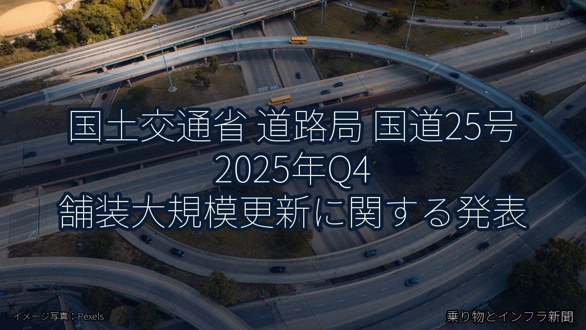 国土交通省 道路局 国道25号 2025年Q4 舗装大規模更新に関する発表(乗り物とインフラ新聞)