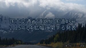 国土交通省 道路局 国道43号 2025年Q4 拡幅に関する発表（乗り物とインフラ新聞）