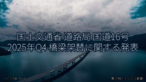 国土交通省 道路局 国道16号 2025年Q4 橋梁架替に関する発表（乗り物とインフラ新聞）
