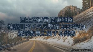国土交通省 関東地整 神奈川バイパス整備 2025年Q4 線形改良に関する発表（乗り物とインフラ新聞）