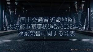国土交通省 近畿地整 大阪都市圏環状道路 2025年Q4 橋梁架替に関する発表（乗り物とインフラ新聞）