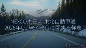 NEXCO東日本 東北自動車道 2026年Q1 線形改良に関する発表（乗り物とインフラ新聞）
