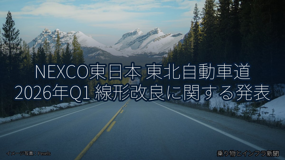 NEXCO東日本 東北自動車道 2026年Q1 線形改良に関する発表（乗り物とインフラ新聞）