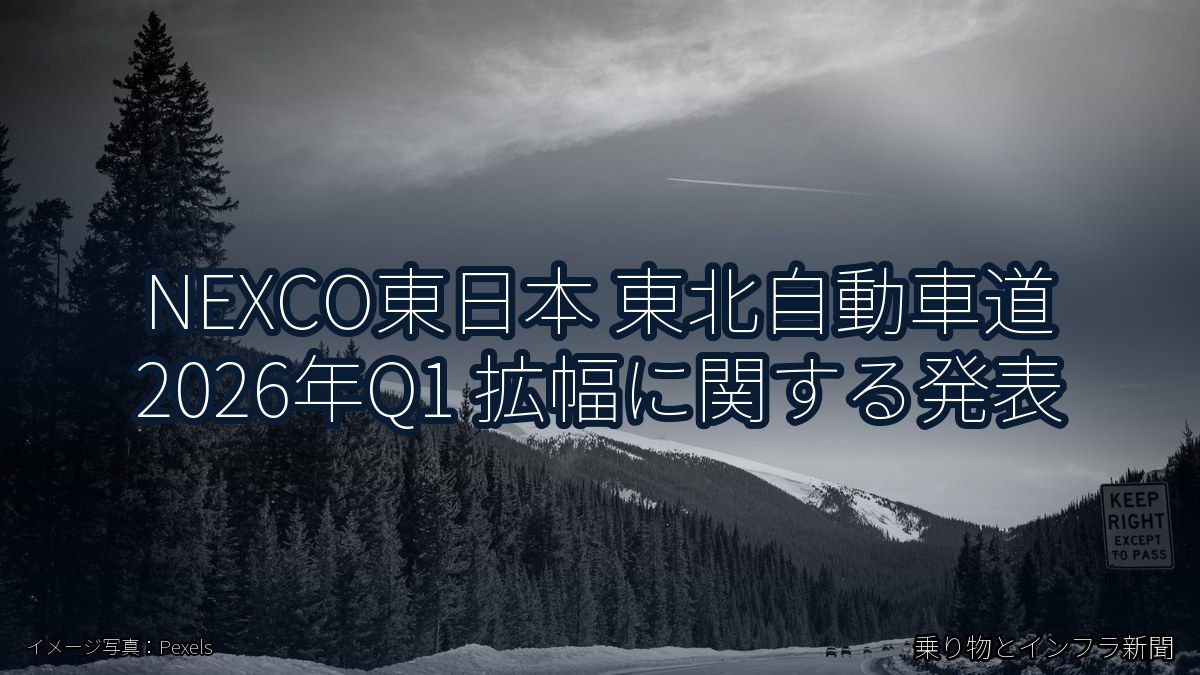 NEXCO東日本 東北自動車道 2026年Q1 拡幅に関する発表（乗り物とインフラ新聞）