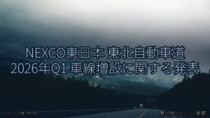 NEXCO東日本 東北自動車道 2026年Q1 車線増設に関する発表（乗り物とインフラ新聞）
