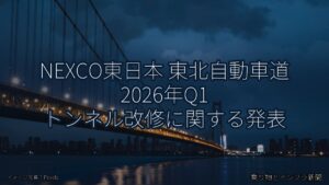 NEXCO東日本 東北自動車道 2026年Q1 トンネル改修に関する発表（乗り物とインフラ新聞）