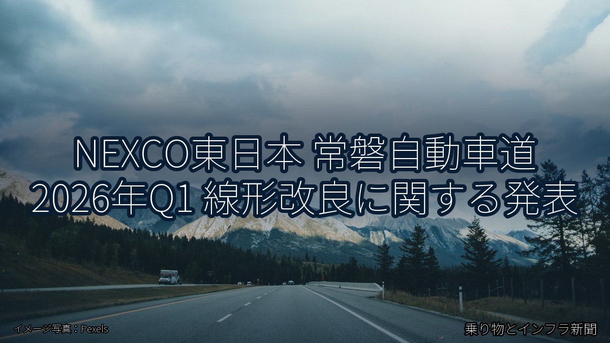 NEXCO東日本 常磐自動車道 2026年Q1 線形改良に関する発表（乗り物とインフラ新聞）