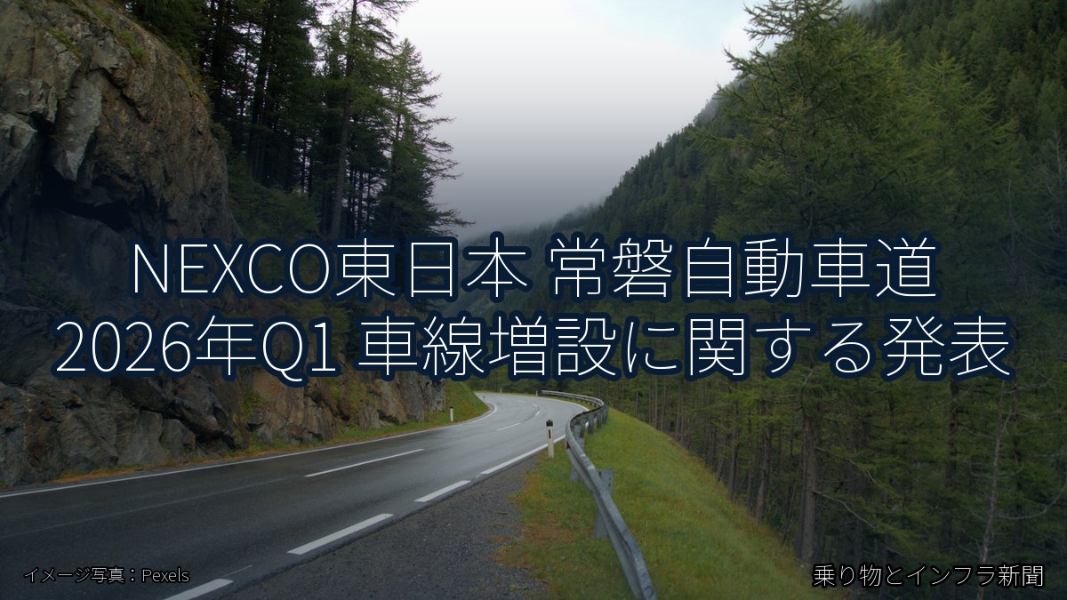 NEXCO東日本 常磐自動車道 2026年Q1 車線増設に関する発表（乗り物とインフラ新聞）