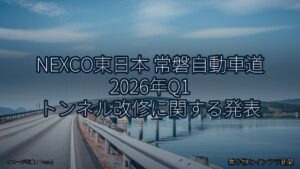 NEXCO東日本 常磐自動車道 2026年Q1 トンネル改修に関する発表（乗り物とインフラ新聞）