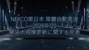 NEXCO東日本 常磐自動車道 2026年Q1 舗装大規模更新に関する発表（乗り物とインフラ新聞）