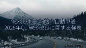 NEXCO東日本 館山自動車道 2026年Q1 線形改良に関する発表（乗り物とインフラ新聞）