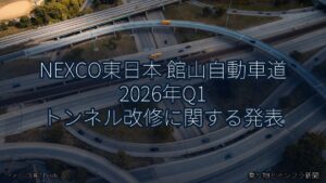 NEXCO東日本 館山自動車道 2026年Q1 トンネル改修に関する発表（乗り物とインフラ新聞）