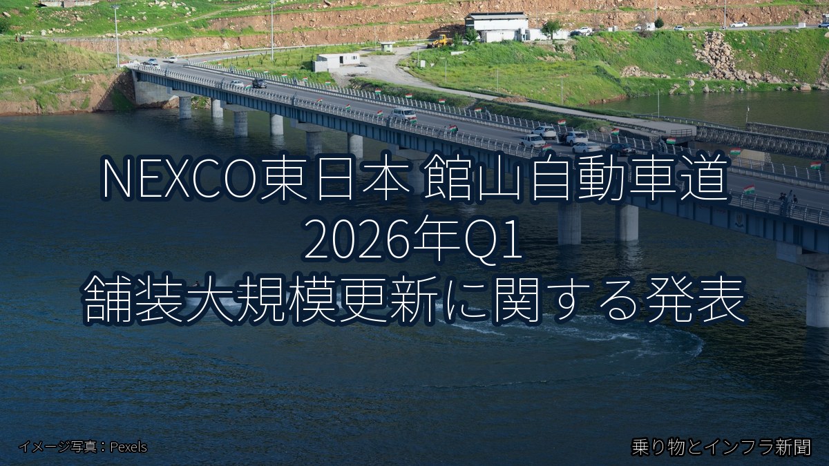 NEXCO東日本 館山自動車道 2026年Q1 舗装大規模更新に関する発表(乗り物とインフラ新聞)