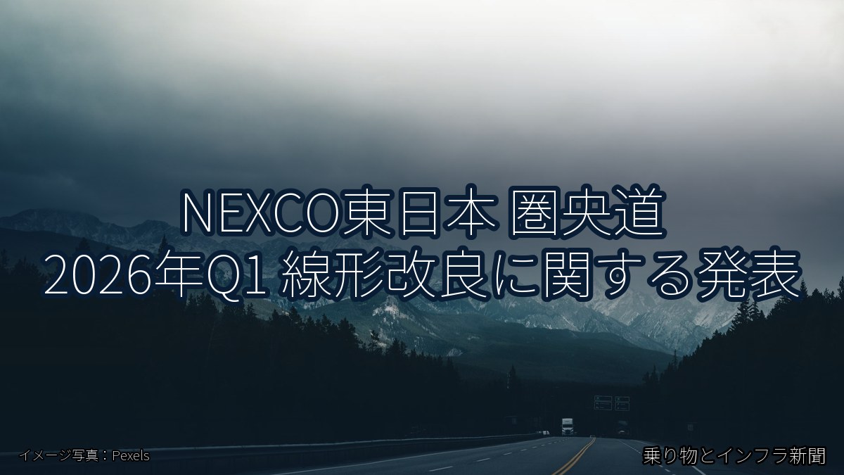 NEXCO東日本 圏央道 2026年Q1 線形改良に関する発表（乗り物とインフラ新聞）