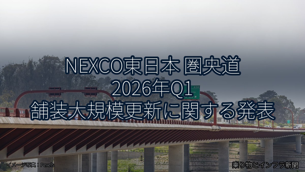 NEXCO東日本 圏央道 2026年Q1 舗装大規模更新に関する発表（乗り物とインフラ新聞）