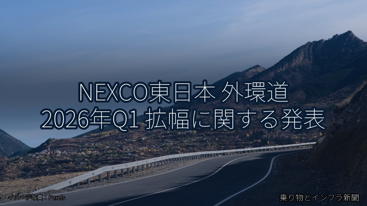 NEXCO東日本 外環道 2026年Q1 拡幅に関する発表（乗り物とインフラ新聞）