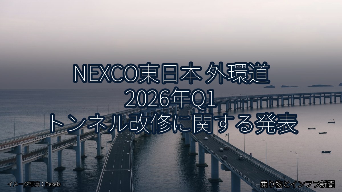 NEXCO東日本 外環道 2026年Q1 トンネル改修に関する発表(乗り物とインフラ新聞)