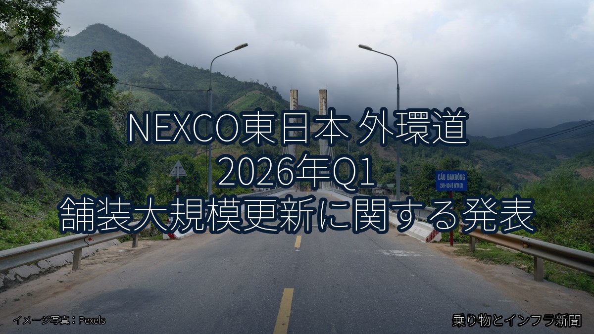 NEXCO東日本 外環道 2026年Q1 舗装大規模更新に関する発表（乗り物とインフラ新聞）