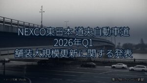 NEXCO東日本 道央自動車道 2026年Q1 舗装大規模更新に関する発表（乗り物とインフラ新聞）