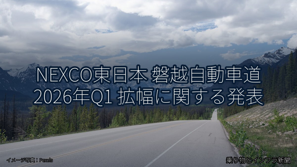 NEXCO東日本 磐越自動車道 2026年Q1 拡幅に関する発表（乗り物とインフラ新聞）