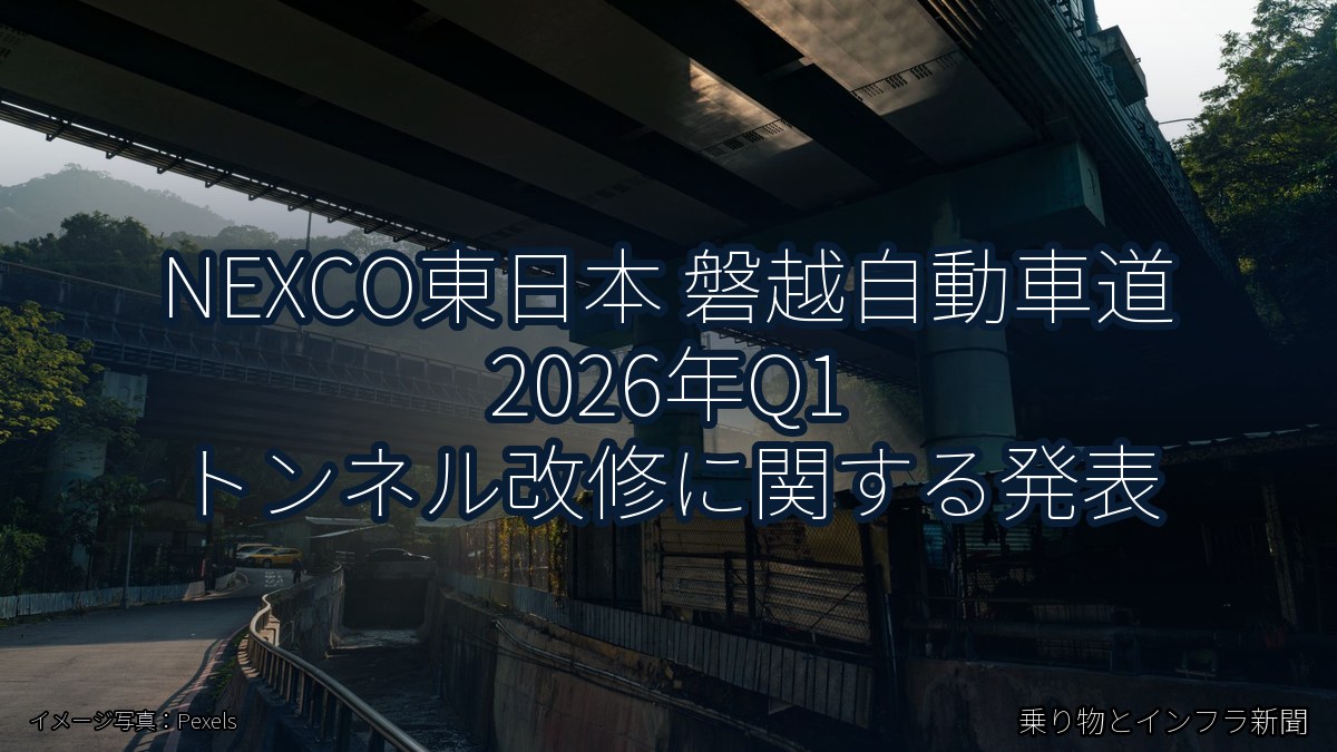 NEXCO東日本 磐越自動車道 2026年Q1 トンネル改修に関する発表（乗り物とインフラ新聞）