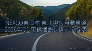 NEXCO東日本 東北中央自動車道 2026年Q1 車線増設に関する発表（乗り物とインフラ新聞）