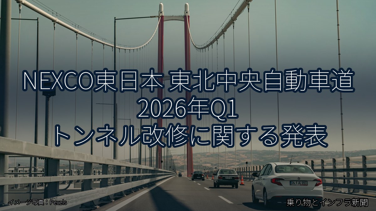 NEXCO東日本 東北中央自動車道 2026年Q1 トンネル改修に関する発表(乗り物とインフラ新聞)
