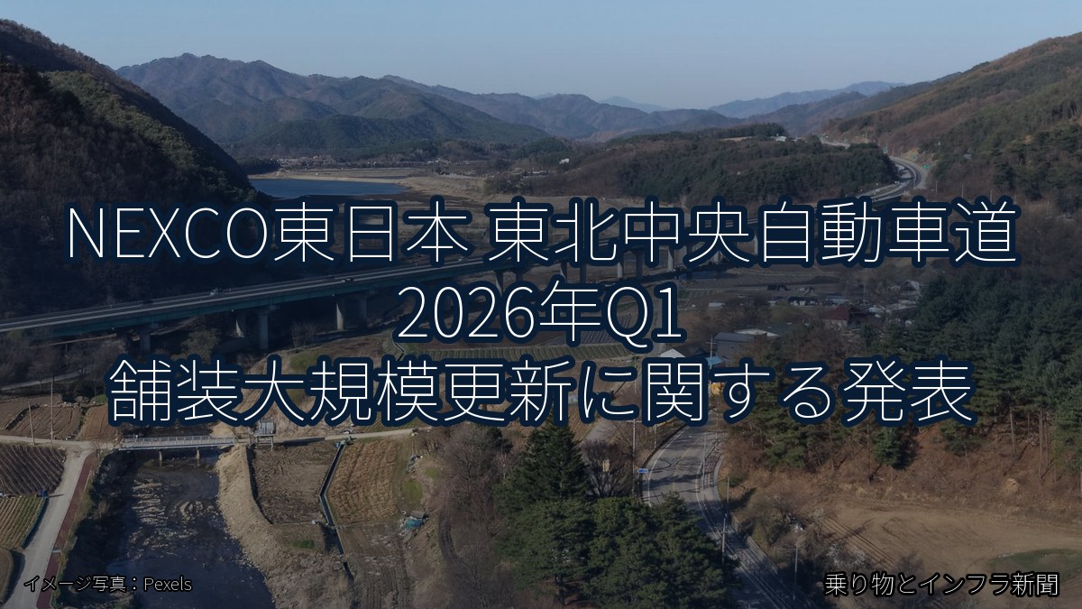 NEXCO東日本 東北中央自動車道 2026年Q1 舗装大規模更新に関する発表(乗り物とインフラ新聞)