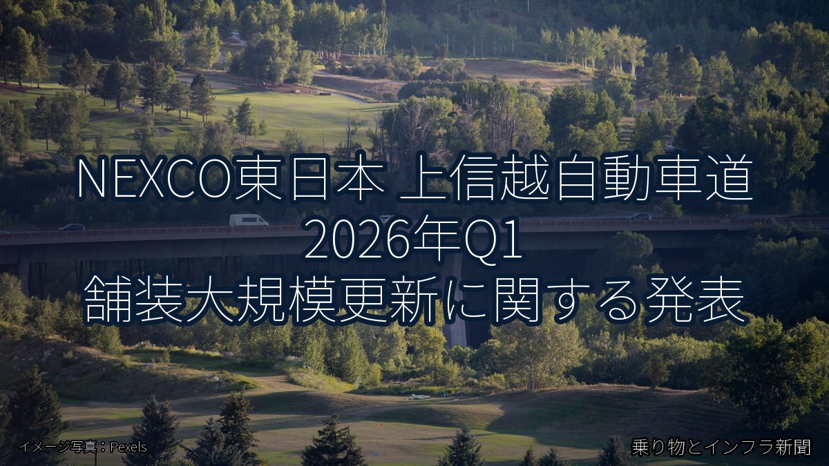 NEXCO東日本 上信越自動車道 2026年Q1 舗装大規模更新に関する発表（乗り物とインフラ新聞）